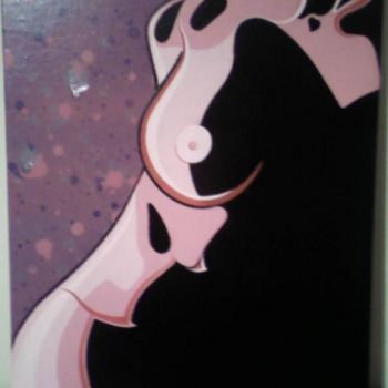 Painting titled "My Love in Pink" by Rolladutch, Original Artwork