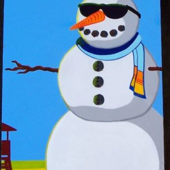 Digital Arts titled "Summer Snowman" by Rolladutch, Original Artwork