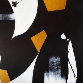 「Simplex」というタイトルの絵画 Rom Lammarによって, オリジナルのアートワーク, アクリル ウッドストレッチャーフレームにマウント