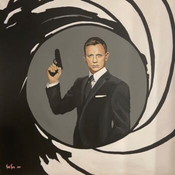 Schilderij getiteld "Bond" door Romà Roka, Origineel Kunstwerk, Acryl Gemonteerd op Frame voor houten brancard