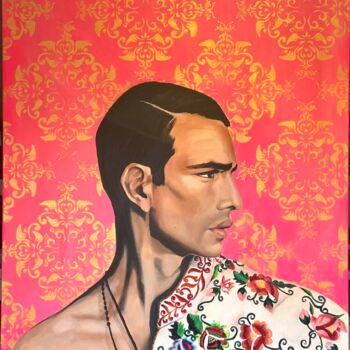 Картина под названием "The Toreador" - Romà Roka, Подлинное произведение искусства, Акрил Установлен на Деревянная рама для…