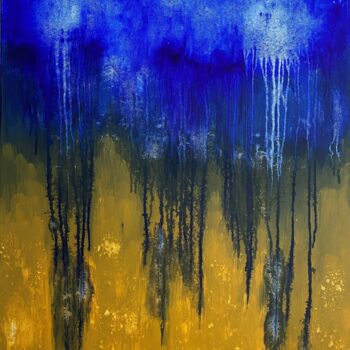 Картина под названием "Sund" - Romain Bellet, Подлинное произведение искусства, Акрил Установлен на Деревянная рама для носи…