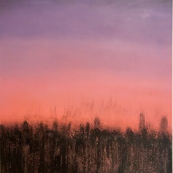 Картина под названием "Minimalism Sunset" - Romain Bellet, Подлинное произведение искусства, Акрил Установлен на Деревянная…
