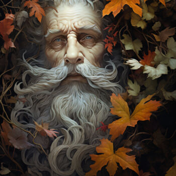 Digital Arts titled "The Arboreal Man" by Romain Bonnet, Original Artwork, Digital Painting