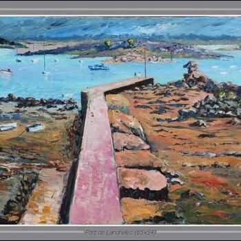 Painting titled "Port de Landrellec" by Romain Etterlen, Original Artwork