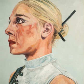 Pittura intitolato "The last blondes wo…" da Romain Héjé, Opera d'arte originale, Olio