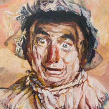 Malerei mit dem Titel "The Scarecrow from…" von Romain Héjé, Original-Kunstwerk, Öl