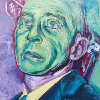 Painting titled "Oppenheimer" by Romain Héjé, Original Artwork, Acrylic