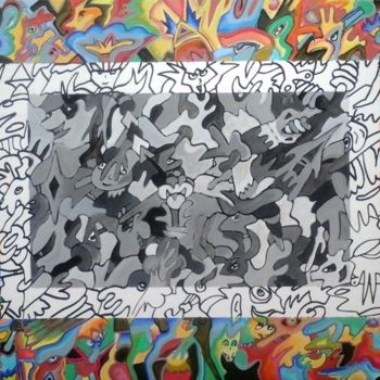 Malerei mit dem Titel "psykeframe-huile-su…" von Romain Lecornu, Original-Kunstwerk
