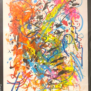 Картина под названием "the reader face" - Romain Mary, Подлинное произведение искусства, Акрил