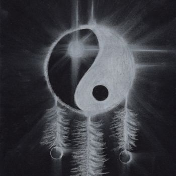 Dessin intitulée "dreamcatcher.jpg" par Romain Rousseau, Œuvre d'art originale, Crayon