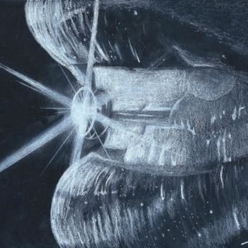 Dessin intitulée "mouth.jpg" par Romain Rousseau, Œuvre d'art originale, Crayon