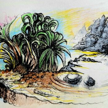 "Mediterranean Veget…" başlıklı Resim Roman tarafından, Orijinal sanat, Mürekkep