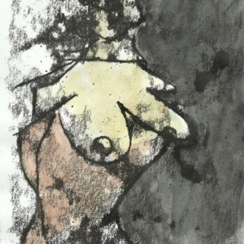 Dibujo titulada "Nude" por Roman Lasa, Obra de arte original