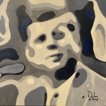 Картина под названием "Portrait de JFK" - Román Manrique De Lara, Подлинное произведение искусства, Масло