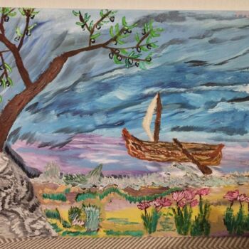 Картина под названием "Marvelous island" - Roman Milyutin, Подлинное произведение искусства, Масло
