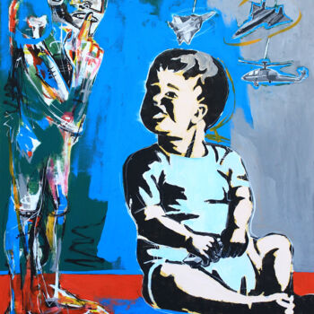 Malerei mit dem Titel "Baby" von Roman Rabyk, Original-Kunstwerk, Acryl