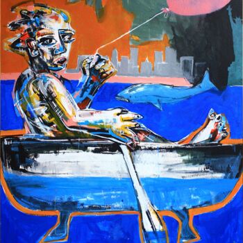 Pintura titulada "Boat" por Roman Rabyk, Obra de arte original, Acrílico