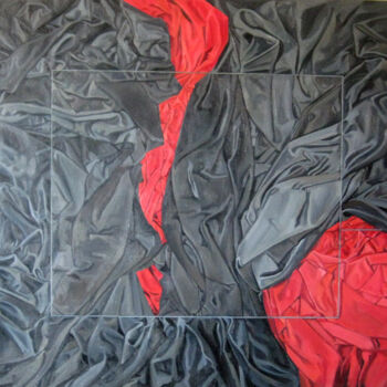 Painting titled "Cloth under a piese…" by Roman Rembovsky, Original Artwork, Oil Mounted on Wood Stretcher frame