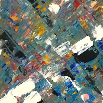 Painting titled "Abstract" by Roman Sleptsuk, Original Artwork, Oil