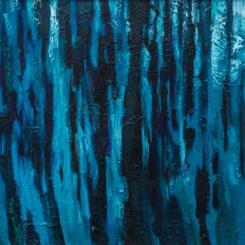 Malerei mit dem Titel "Deep Forest" von Roman Vydrin, Original-Kunstwerk, Öl Auf Karton montiert