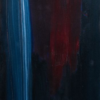 Картина под названием "Заря в горах (красн…" - Роман Выдрин, Подлинное произведение искусства, Масло Установлен на Деревянна…