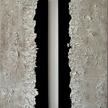Painting titled "Chasm" by Roman Winter, Original Artwork, Acrylic Mounted on Wood Stretcher frame