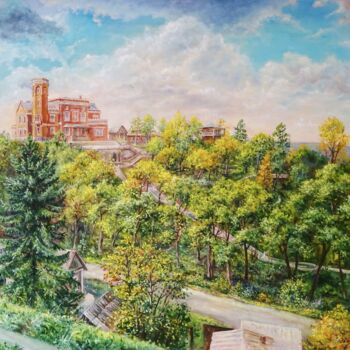Картина под названием "Нижний парк Ольденб…" - Роман Жиляев, Подлинное произведение искусства, Масло