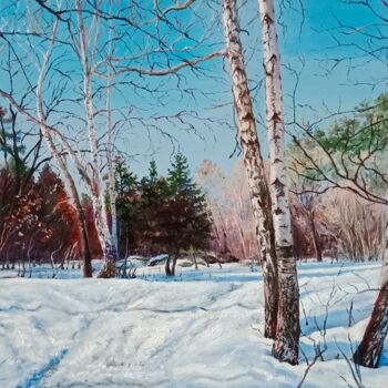 Картина под названием "Ботанический сад" - Роман Жиляев, Подлинное произведение искусства, Масло