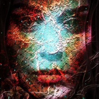 Digitale Kunst mit dem Titel "Apparition sidérale" von Roman Drea, Original-Kunstwerk, Digitale Malerei