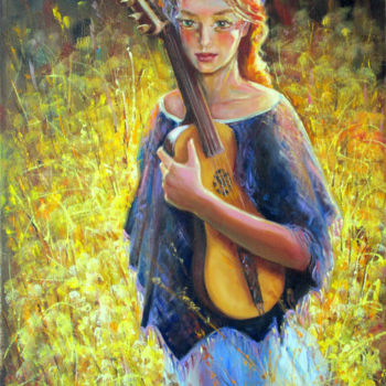 Painting titled "Muse" by Roman Fedosenko, Original Artwork, Oil