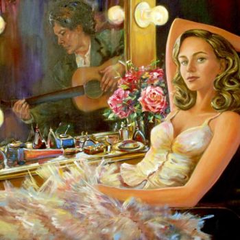 Peinture intitulée "In the boudoir" par Roman Fedosenko, Œuvre d'art originale, Huile