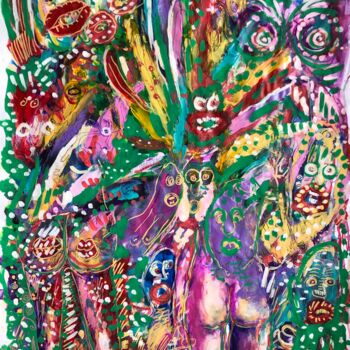 Malerei mit dem Titel "Brazilian carnival" von Romano Valsky, Original-Kunstwerk, Acryl