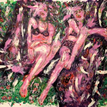 Pittura intitolato "Les arboricoles" da Romano Valsky, Opera d'arte originale, Acrilico