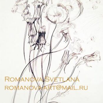 Рисунок под названием "одуванчики*the dand…" - Romanova Svetlana - Art, Подлинное произведение искусства, Другой
