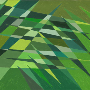 绘画 标题为“505-zebre-vert.jpg” 由Romain Marguet, 原创艺术品, 丙烯