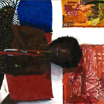 Картина под названием "miles-davis.jpg" - Romain Marguet, Подлинное произведение искусства, Акрил
