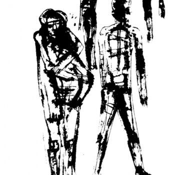 Drawing titled "Figures" by Romen Stoilov, Original Artwork, Other