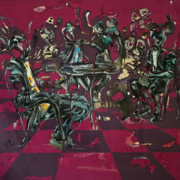 Картина под названием "Table rase" - Roméo Temwa, Подлинное произведение искусства, Акрил
