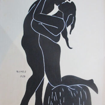Disegno intitolato "BEIJO DE AMANTES" da Romeo Zanchett, Opera d'arte originale
