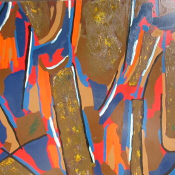 제목이 "Composição de cores"인 미술작품 Romeo Zanchett로, 원작, 기름