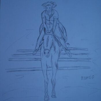 Drawing titled "Amazona" by Romeo Zanchett, Original Artwork