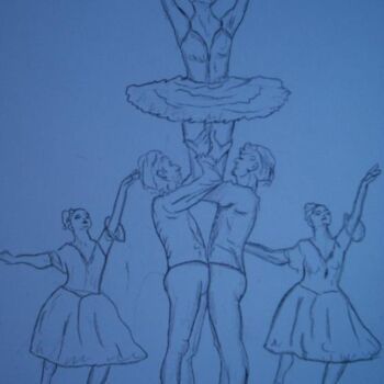 Drawing titled "Balé" by Romeo Zanchett, Original Artwork