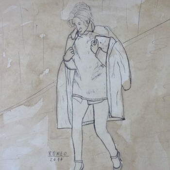 Drawing titled "UM DIA DE INVERNO" by Romeo Zanchett, Original Artwork, Other