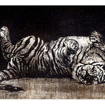 Σχέδιο με τίτλο "Tiger 1" από Raileanu Romeo, Αυθεντικά έργα τέχνης
