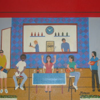Painting titled "roo barda de samba…" by Romeu Graça Moreira, Original Artwork, Oil
