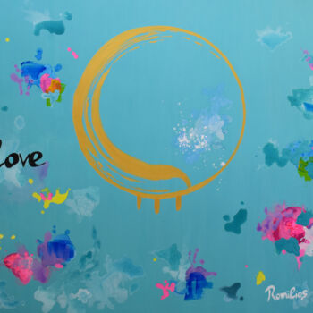 Painting titled "Love in the Sun" by Romilios, Original Artwork, Acrylic