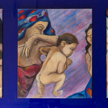 Pittura intitolato "RACCHIUSI IN UN SOG…" da Romina Rosati, Opera d'arte originale, Olio