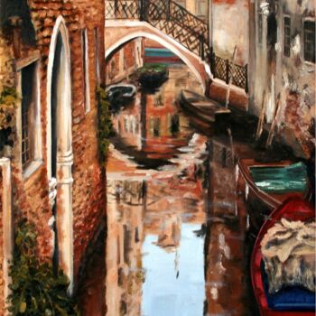 Peinture intitulée "Venecia" par Romina Rosin, Œuvre d'art originale, Autre