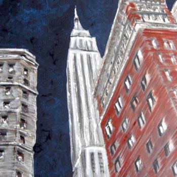 Painting titled "Empire State Buildi…" by Romina Diaz-Brarda, Original Artwork, Acrylic